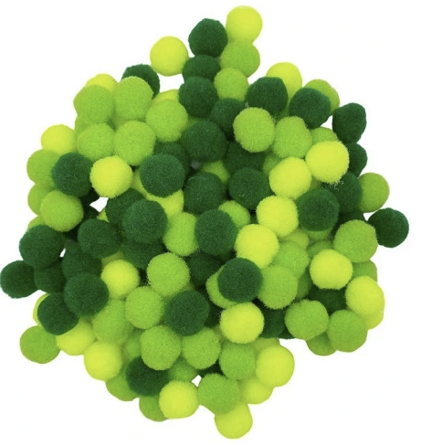 Pompomy - barevné bambulky (různé druhy) - Barva pompomů: růžové