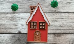 Vysypávací tácek - ZIMNÍ CHALOUPKA