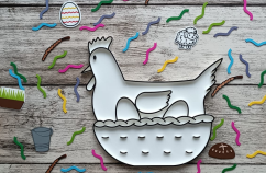 Vysypávací tácek - SLEPICE V OŠATCE