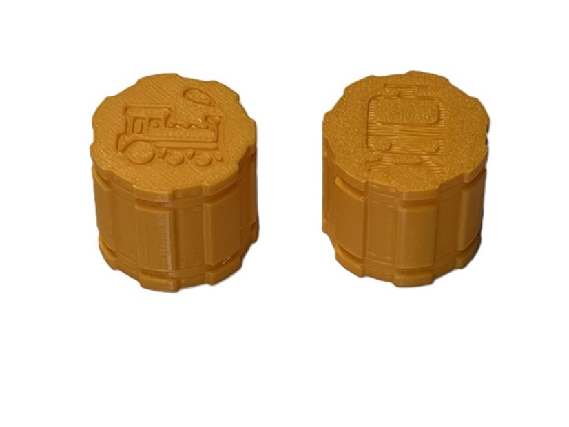Miniváleček do modelíny - VLÁČEK + KOLEJE - Barva: Oranžová (dýňově)