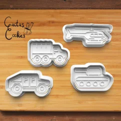 Vykrajovátka - VOZIDLA stavební, vojenská, osobní (různé sety)