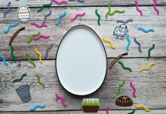 Vysypávací tácek - DVĚ VEJCE KRASLICE