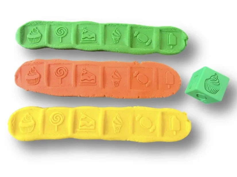 Obtiskovací kostička - SLADKOSTI - Barva: Růžová