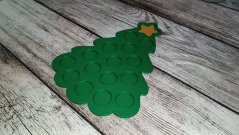 Pompomový tácek - stromeček