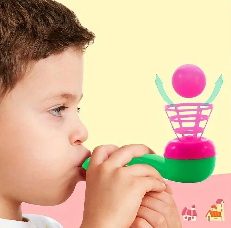 Foukací hra s míčkem