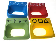 Třídící misky s průsvitným dnem 4 barvy (k LED panelu)