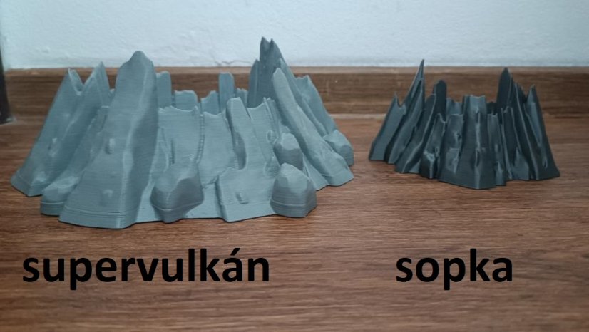 Sopka a supervulkán pro zábavné pokusy (až 25 cm)