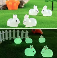 Králíček z pryskyřice bílý