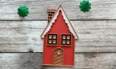 Vysypávací tácek - ZIMNÍ CHALOUPKA