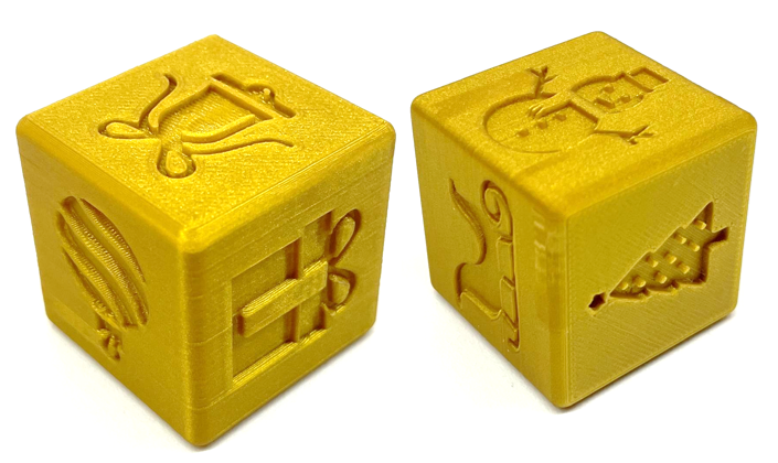 Obtiskovací kostička - VÁNOCE - Barva: Zlatá