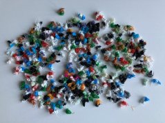 Recykláček - Barevné bobky / stromečky