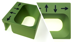 Třídící misky s průsvitným dnem zelená (k LED panelu)