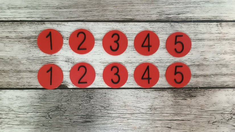 Hmatové pexeso - ČÍSLICE 1-5