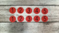 Hmatové pexeso - ČÍSLICE 1-5