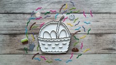 Vysypávací tácek - KOŠ S VEJCI A POMLÁZKOU