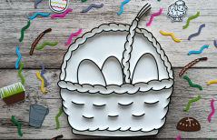 Vysypávací tácek - KOŠ S VEJCI A POMLÁZKOU