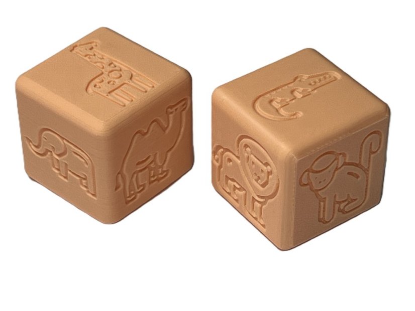 Obtiskovací kostička - SAFARI - Barva: Pleťová, broskvová