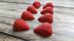 Drobné 3D doplňky - ovoce, čoko-ozdoby