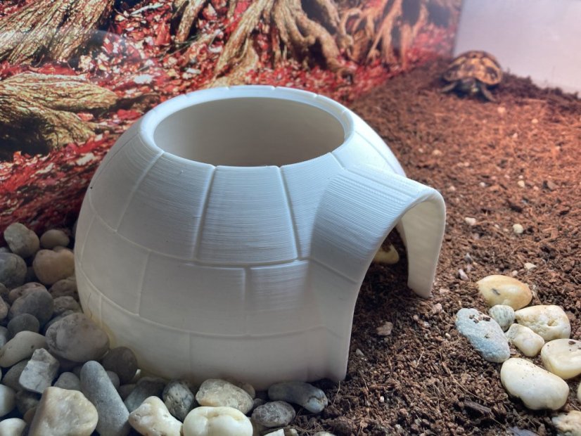 Domečky - různé druhy a velikosti - Typ domečku: chaloupka 138x138 mm - ROSTOUCÍ (s 1x vrata šíře 48 mm + čelo s 90 mm průchodem pro DIY)