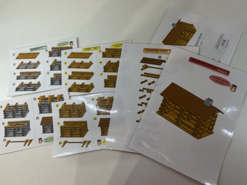 Skládací srub pro chytré hlavičky (43 dílů) - sada: skládací srub (43dílků) + BONUS = PERIFÉRIE ZDARMA