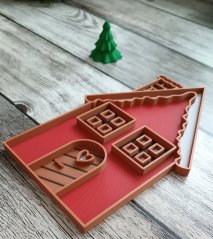 Vysypávací tácek - ZIMNÍ CHALOUPKA