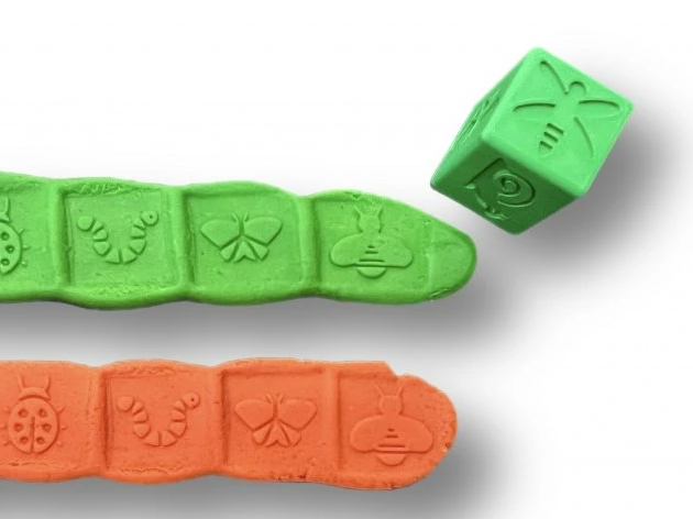 Obtiskovací kostička - LOUKA - Barva: Fialová