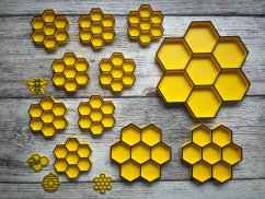 Vysypávací tácek - včelí plástev (3 velikosti)