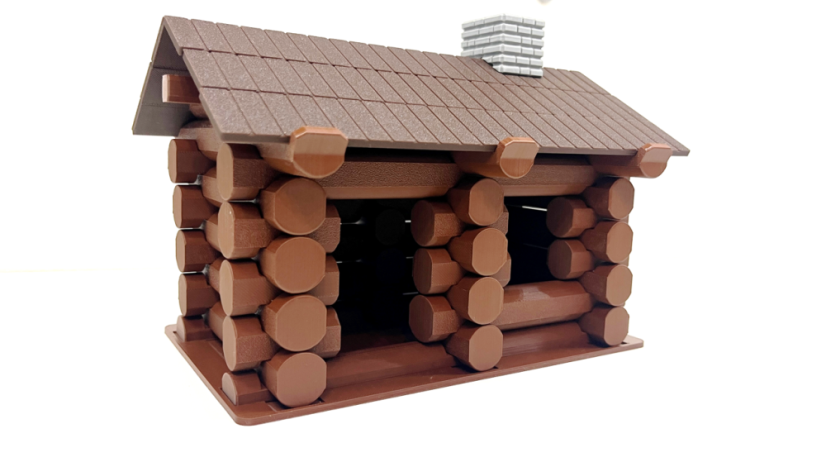 Skládací srub pro chytré hlavičky (43 dílů) - sada: skládací srub (43dílků) + BONUS = PERIFÉRIE ZDARMA