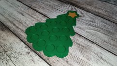 Pompomový tácek - stromeček