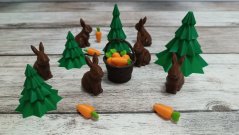 Králík s mrkvičkou a košíkem